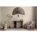 Hellbeige Tapete mit texturierter Leinenoptik ·  791534