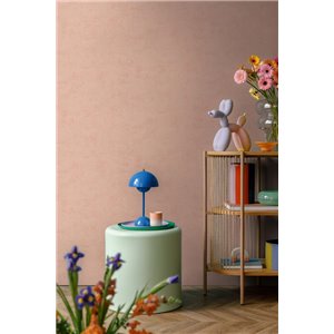 Papier peint rose clair effet textile subtil 2