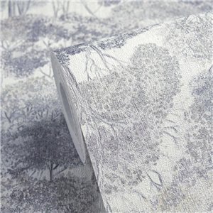 Papier peint paysage d'arbres en tons froids 2