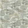 Papier peint forestier en tons gris