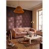 Bordeauxfarbene Tapete mit goldener Barockornamentik · 792281