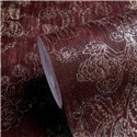 Papier peint bordeaux avec ornements baroques dorés ·  792281