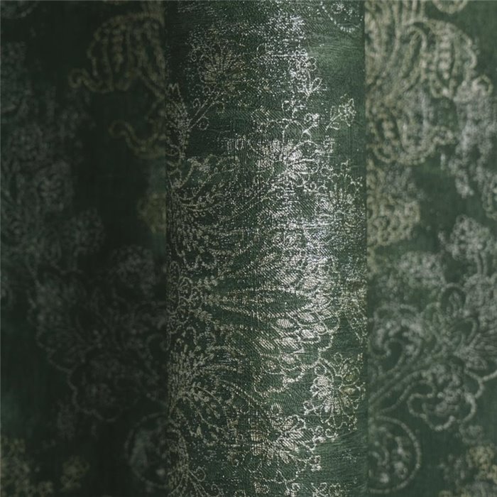 Papier peint damas vert avec accents dorés ·  792282