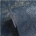 Papier peint damassé bleu à relief doré ·  792283
