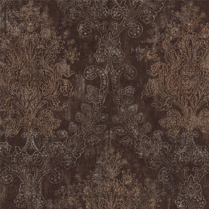 Papier peint damas baroque en tons bruns ·  792284
