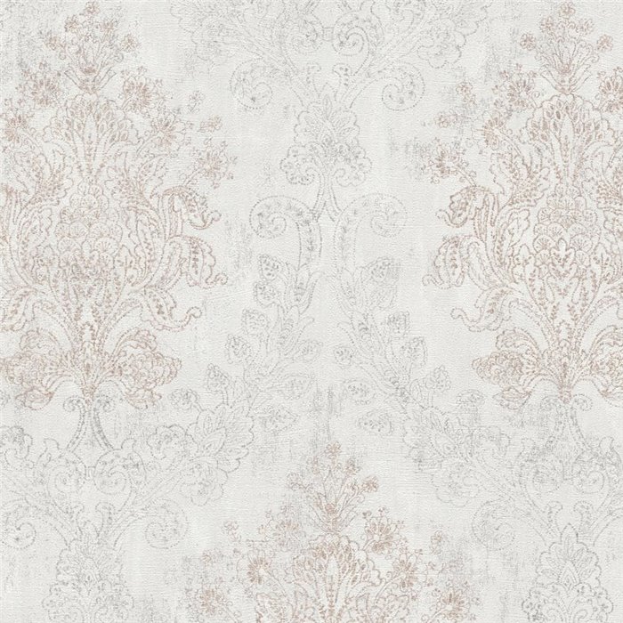Papier peint damassé clair effet vintage ·  792285
