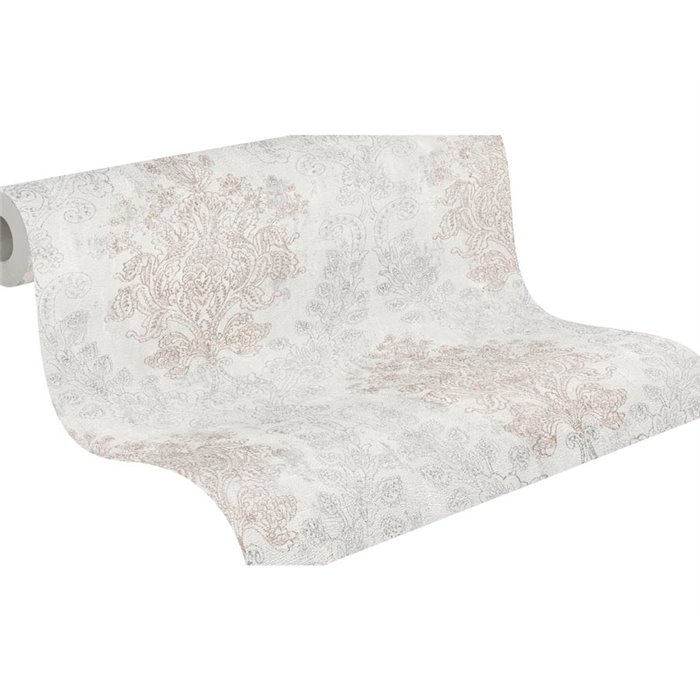 Papier peint damassé clair effet vintage ·  792285