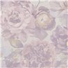 Papel pintado floral con efecto acuarela en tonos pastel
