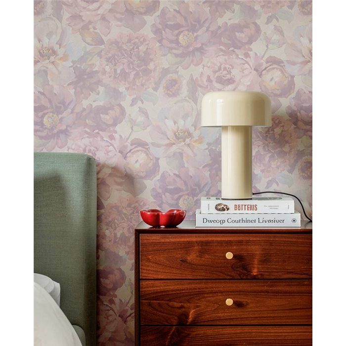 Papier peint floral effet aquarelle tons pastels ·  792314