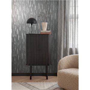 Papier peint gris texturé avec rayures métalliques 2