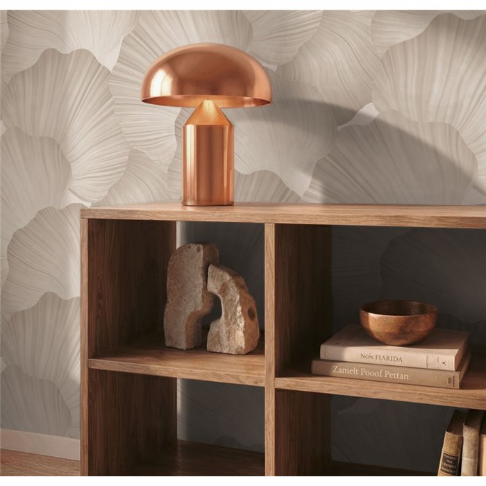 Wallpaper with organic shapes in beige tones ·  792331