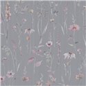 Papier peint fleurs sauvages aquarelle sur fond gris ·  792372
