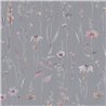 Watercolor wildflowers wallpaper on grey background