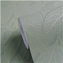 Botanical leaf wallpaper on teal background ·  792383