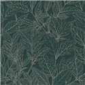 Delicate leaf wallpaper on forest green ·  792385