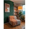 Delicate leaf wallpaper on forest green · 792385