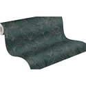 Papier peint feuilles délicates sur vert forêt ·  792385