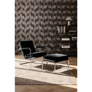 3D optical effect wallpaper in modern black and grey 2