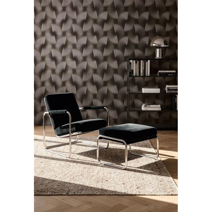 3D-Tapete mit optischem Effekt in modernem Schwarz und Grau ·  792523
