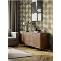 Tapete mit geom. 3D-Effekt in Gold und Grau, modern ·  792524