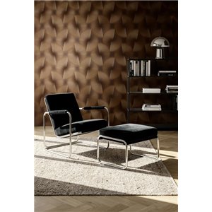 Tapete 3D-Effekt Geometrisch Modern Braun und Kupfer 2