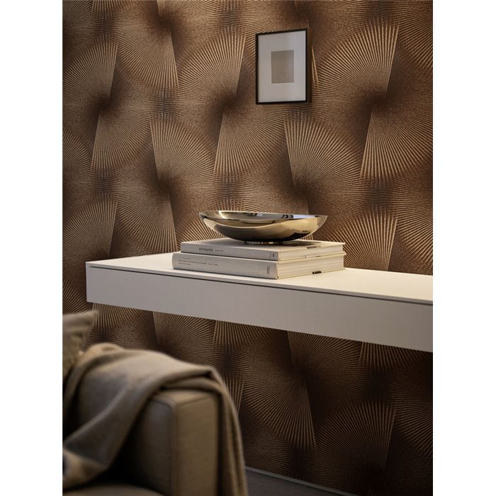 Tapete 3D-Effekt Geometrisch Modern Braun und Kupfer ·  792525