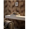Tapete 3D-Effekt Geometrisch Modern Braun und Kupfer · 792525