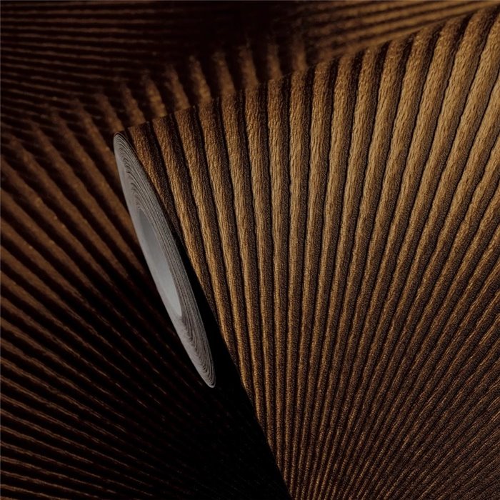 3D Geometric Effect Wallpaper Modern Brown and Copper ·  792525