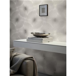 Tapete mit 3D-Radialeffekt modern silbergrau 2