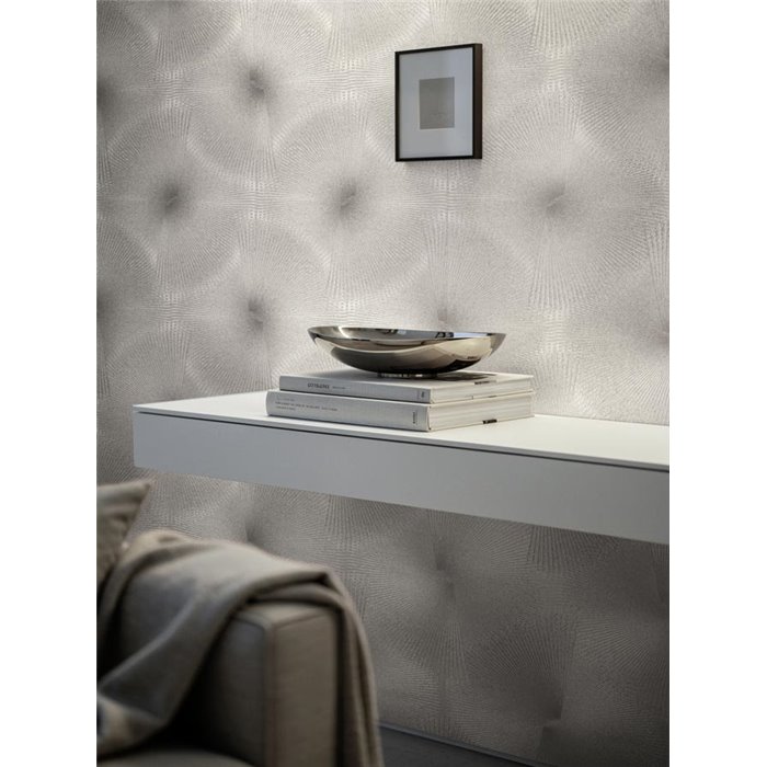 Tapete mit 3D-Radialeffekt modern silbergrau ·  792527