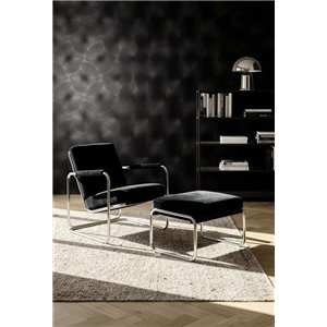 Modernes 3D-Effekt Tapete schwarz mit Metallic-Glanz 2