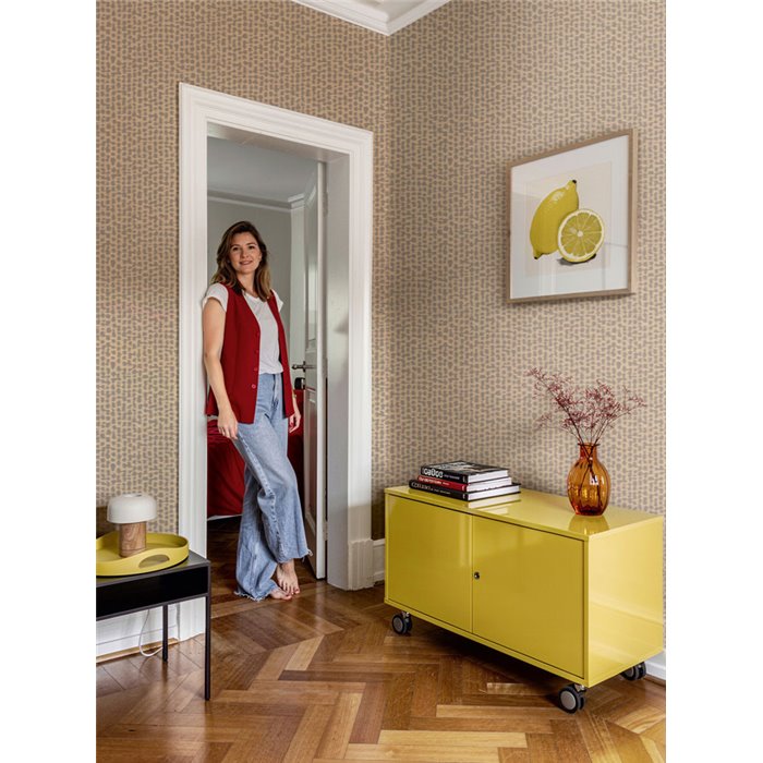 Tapete mit Leopardenmuster Glam Chic in Beige und Grau ·  792534