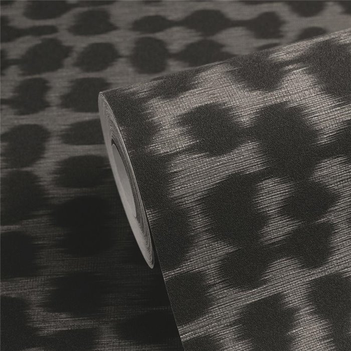Leopard Glam Chic grey and black wallpaper ·  792536