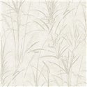 Papel pintado juncos Japandi crema y blanco ·  792821