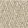 Papier peint à losanges tressés 3D beige et marron