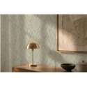 Green sage and beige woven diamond wallpaper ·  793136