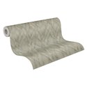 Geflochtene Rauten Tapete in Salbeigrün und Beige ·  793136