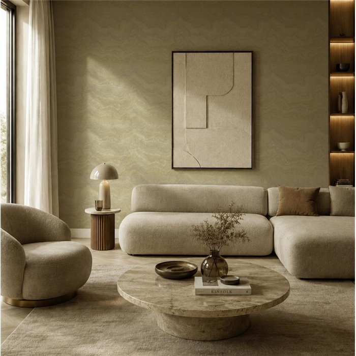Papier peint effet marbre doré métallisé ·  793161
