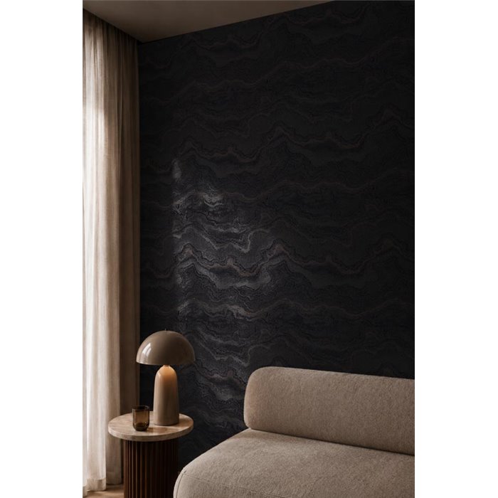 Black marble effect contemporary wallpaper ·  793163