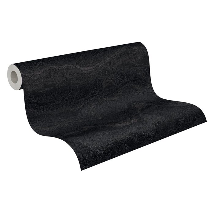 Papel pintado efecto mármol negro contemporáneo ·  793163
