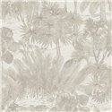 Papel pintado palmeras tropicales beige y marrón ·  793172