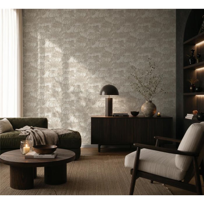 Tapete tropische Palmen beige und braun ·  793172