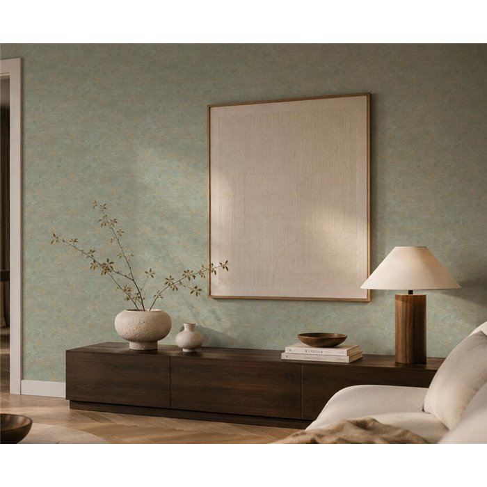 Green and beige concrete effect wallpaper ·  793184