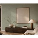 Papel pintado efecto cemento verde salvia y beige ·  793184