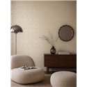 Hexagon geometric wallpaper cream and white ·  793192
