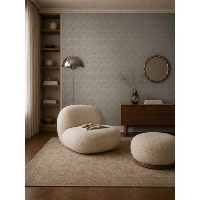 Tapete mit geometrischen Rauten grau metallisch ·  793194