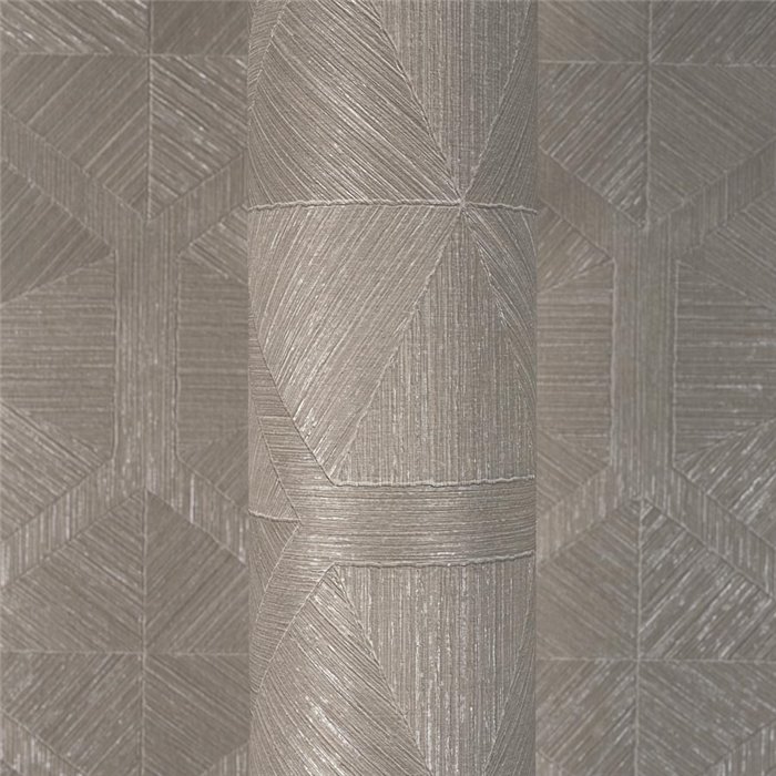 Geometric diamond wallpaper in metallic grey ·  793194