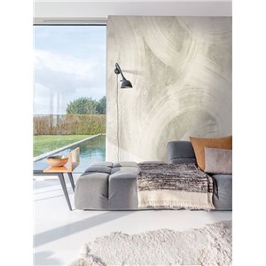 Mural panoramique abstrait aux grands gestes circulaires 2