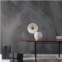 Charcoal abstract wall mural with circular brushstrokes · Khroma Poémas DG4CHA1051-1054