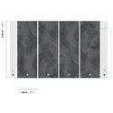 Charcoal abstract wall mural with circular brushstrokes · Khroma Poémas DG4CHA1051-1054